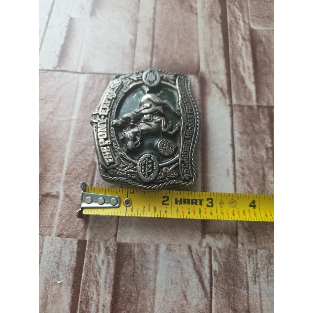 VTG 1995 The Pony Express Belt Buckle St. Joseph,‎ MO - San Francisco, CA